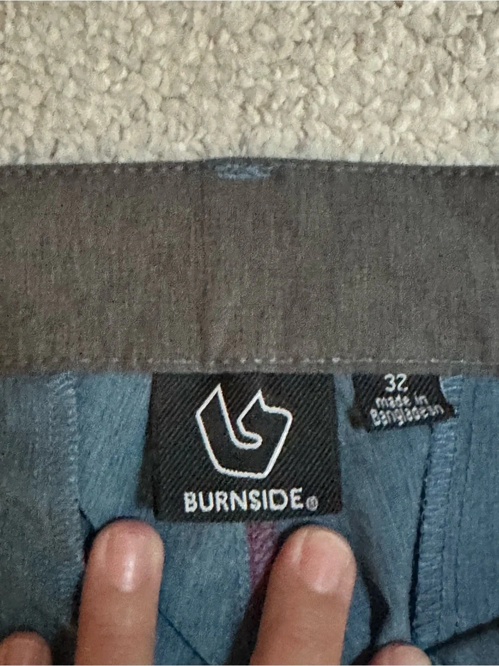 burnside Men's Heathered Navy Flat-Front Shorts